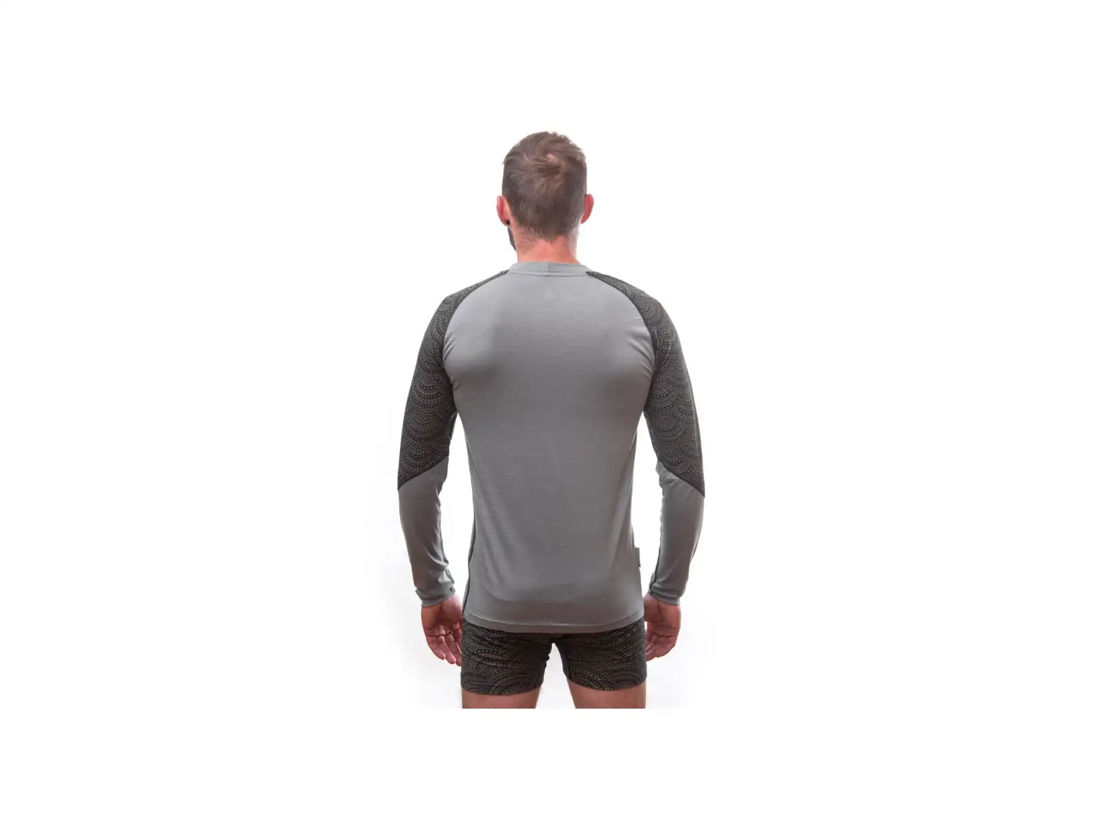 Sensor Merino Impress men's long sleeve shirt Grey/Maori