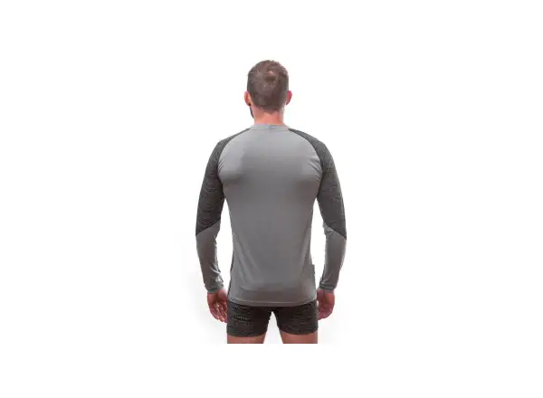 Sensor Merino Impress men's long sleeve shirt Grey/Maori