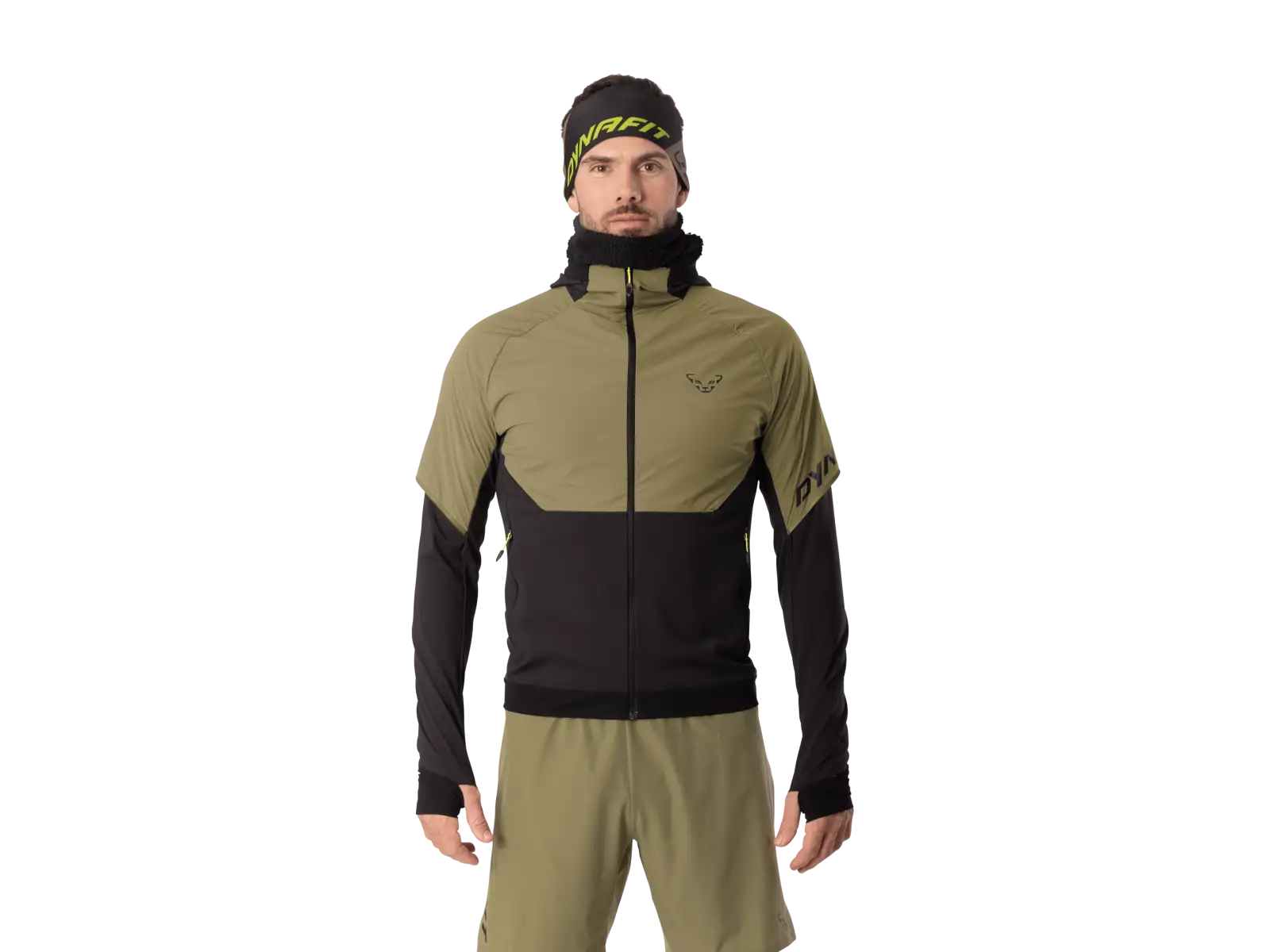 Dynafit Alpine Hybrid men's running jacket Military Green/Black Out
