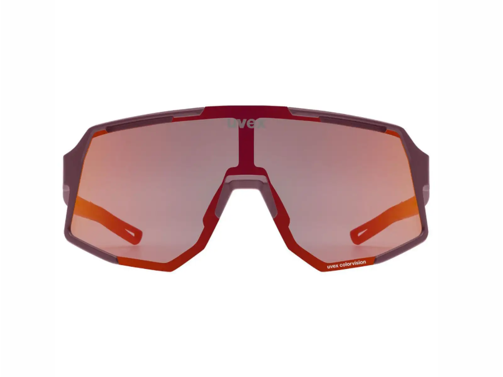 Uvex Sequenze CV cycling glasses Burgundy matt/Mirror Red