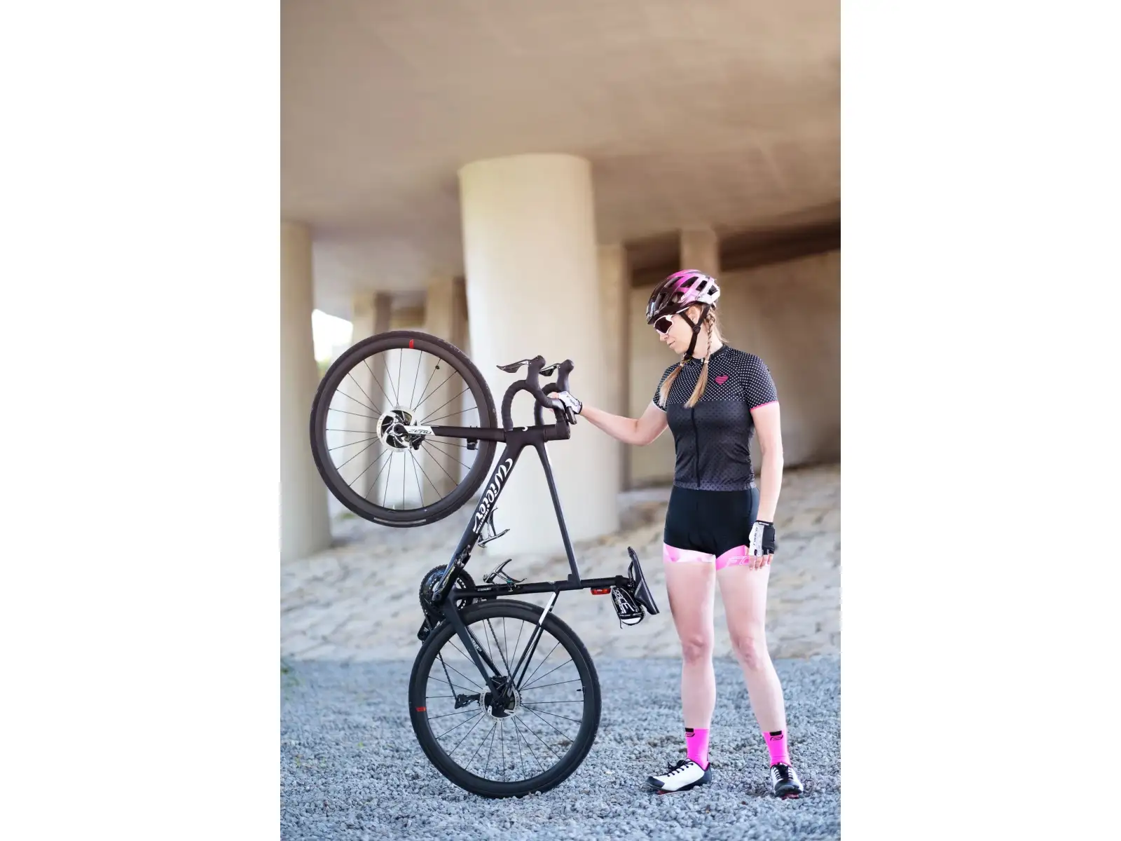 Force Points women's jersey short sleeve black/pink