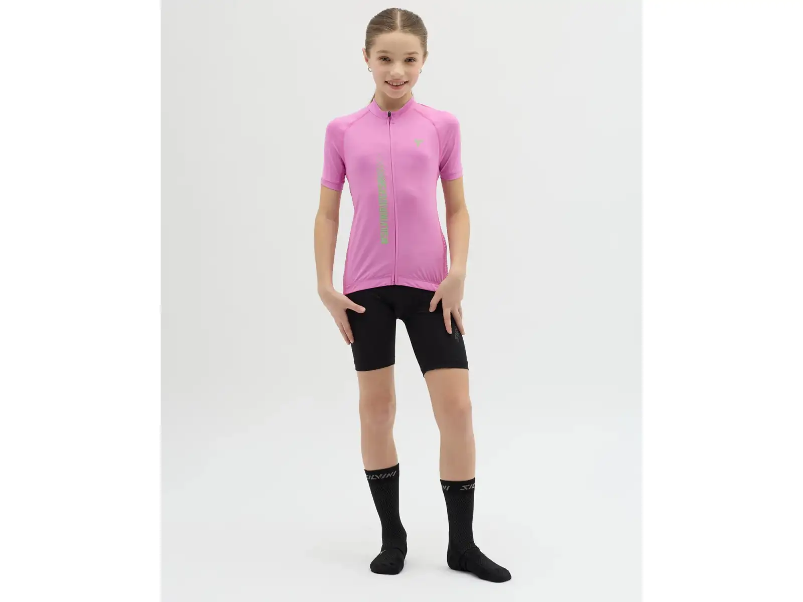 Silvini Mazzani kids' jersey short sleeve Blush/Green