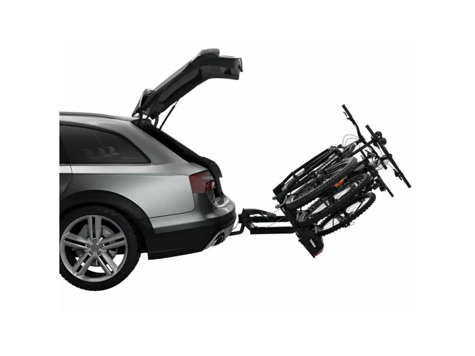 Thule VeloSpace XT carrier on tow bar for 3-4 bikes
