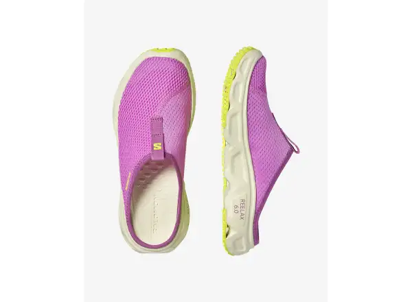 Salomon Reelax Slide 6.0 women's slippers Iris Orchid/Asparsgud Green/Acid Lime