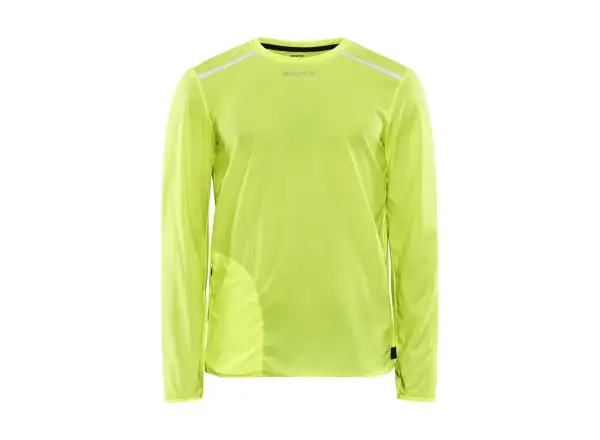 Craft Pro Hypervent Wind men's running shirt long sleeve yellow