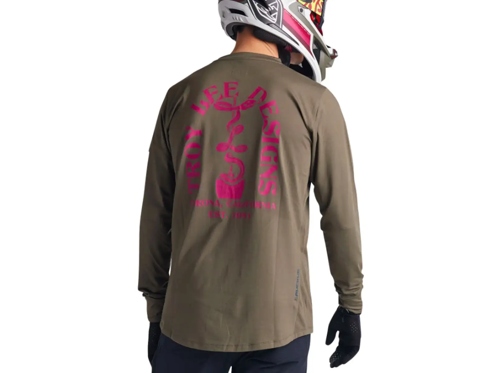 Troy Lee Designs Ruckus Ride Tee men's jersey long sleeve Fangs Olive