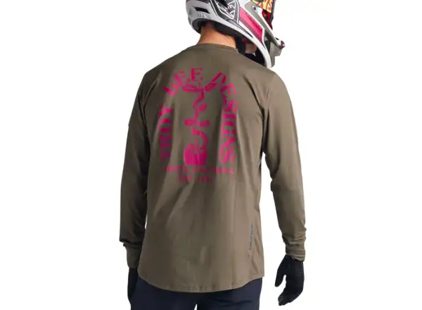 Troy Lee Designs Ruckus Ride Tee men's jersey long sleeve Fangs Olive