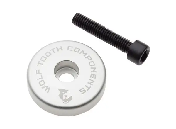 Wolf Tooth Ultralight headset cap + 5 mm spacer silver
