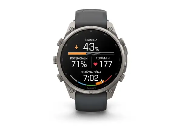 Garmin fenix 9 Pro inReach 43 mm smart watch Carbon gray DLC Titanium Black/Pebble gray