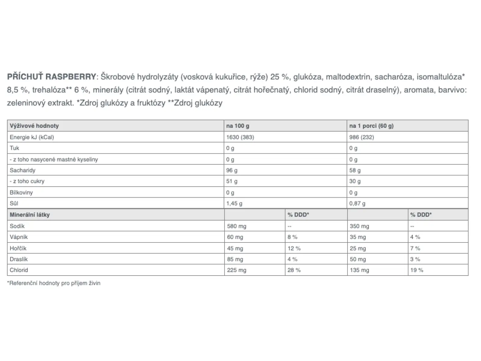 Sponser Competition hypotonic drink 1000 g