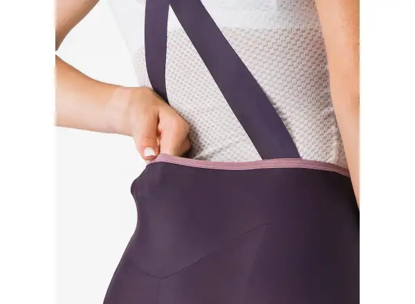 Castelli Prima 2 DT women's shorts with pad and bib Dark Night Shade/Deep Purple