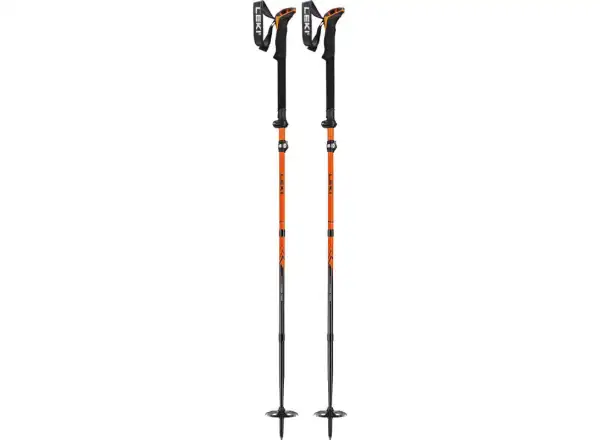 Leki Sherpa FX Carbon Strong folding trekking poles Orange/Denim blue