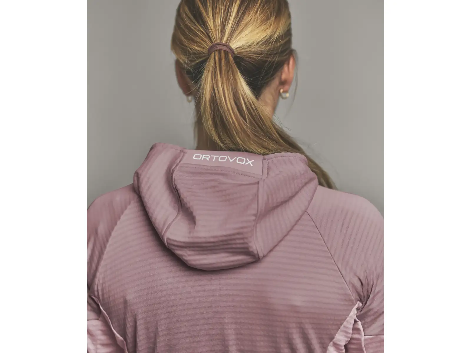 Ortovox Fleece Light Grid Hoody women's sweatshirt Dawn Rose