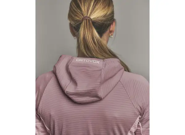 Ortovox Fleece Light Grid Hoody women's sweatshirt Dawn Rose