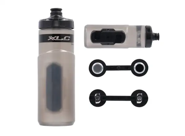 XLC MR-S12 MRS drinking bottle set including adapter 450 ml Clear + Uni base