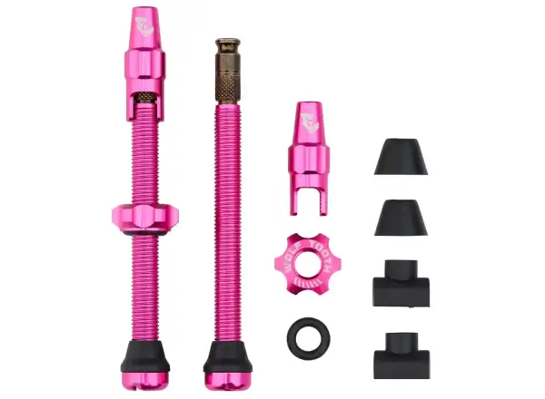 Wolf Tooth tubeless valves Click Valve kit 60mm pink