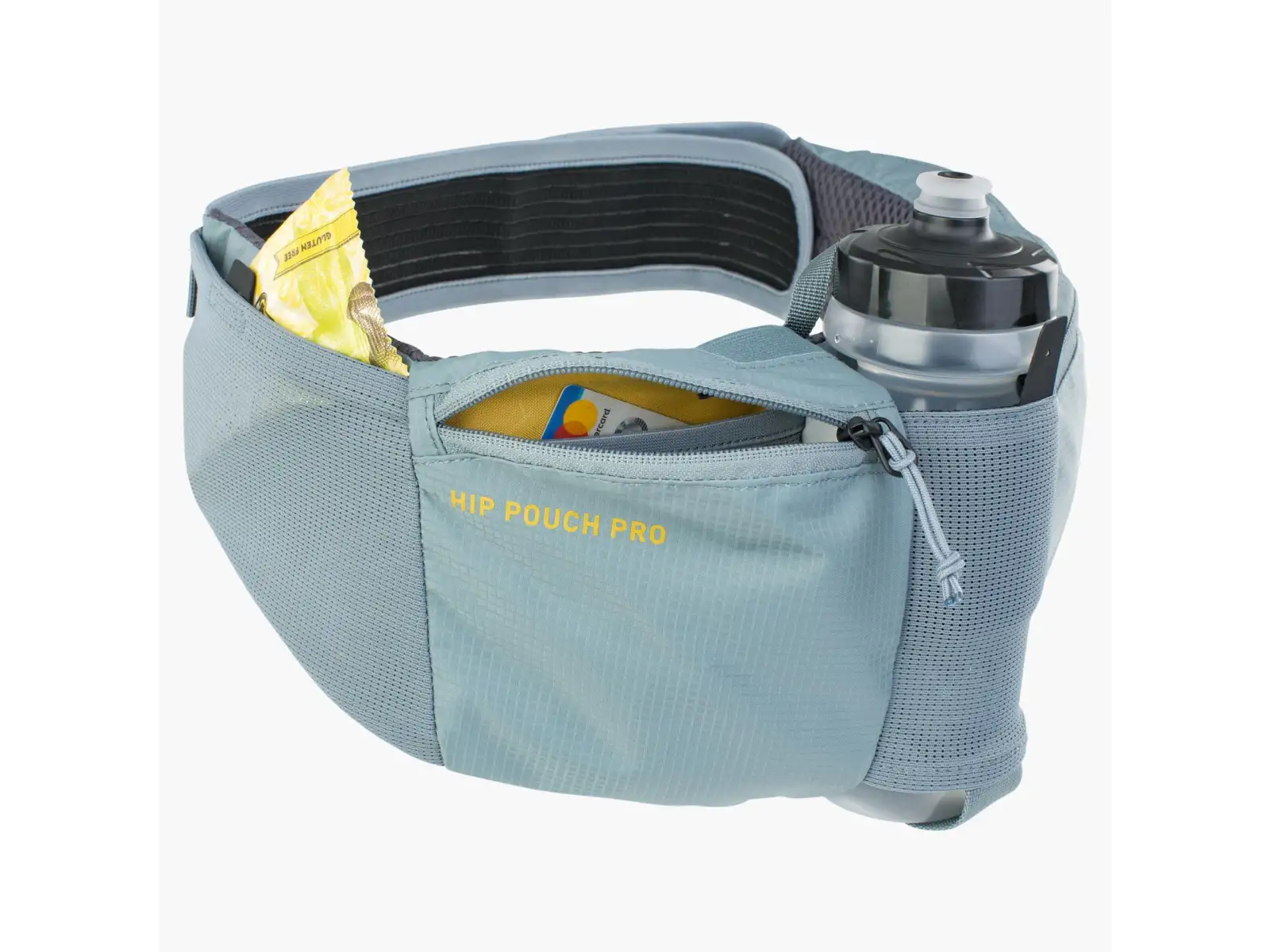 Evoc Hip Pouch Pro waist bag 1 l Steel + bottle 0.55 l