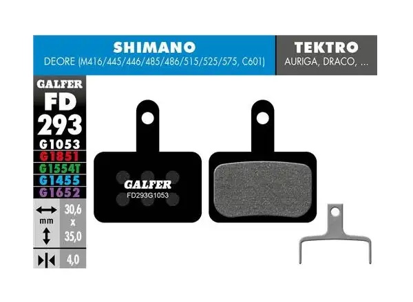 Galfer FD293 Standard G1053 brake pads for Shimano/Tektro/TRP