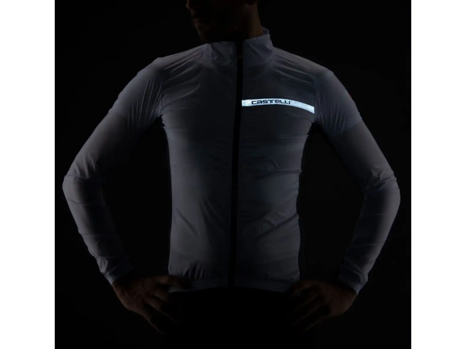 Castelli Squadra Stretch men's jacket light black/dark gray