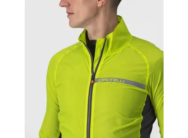 Castelli Squadra Stretch men's jacket Electric Lime/Dark Grey