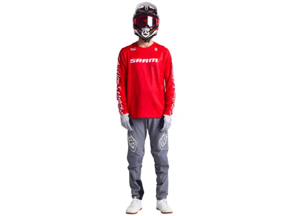 Troy Lee Designs Sprint Sram Shifted men's jersey long sleeve Fiery Red