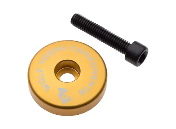 Wolf Tooth Ultralight headset cap + 5 mm spacer gold