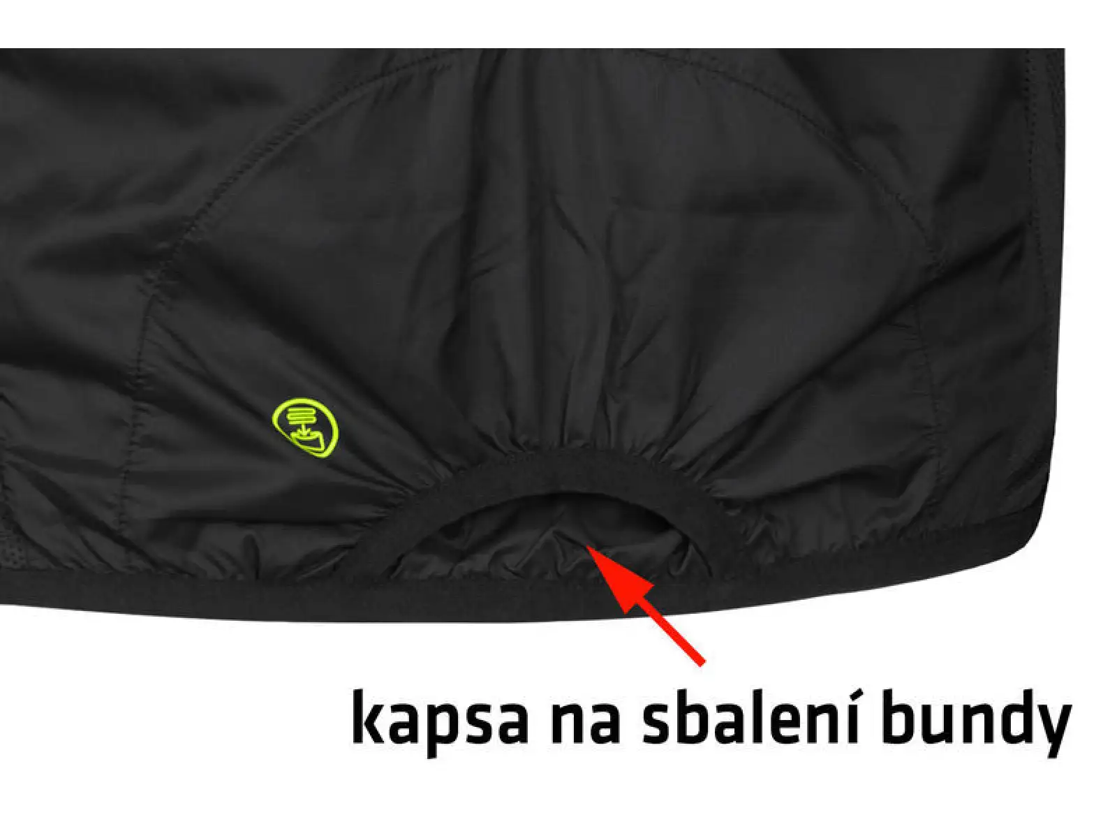 Etape Bora 2.0 men's windbreaker black/yellow fluo