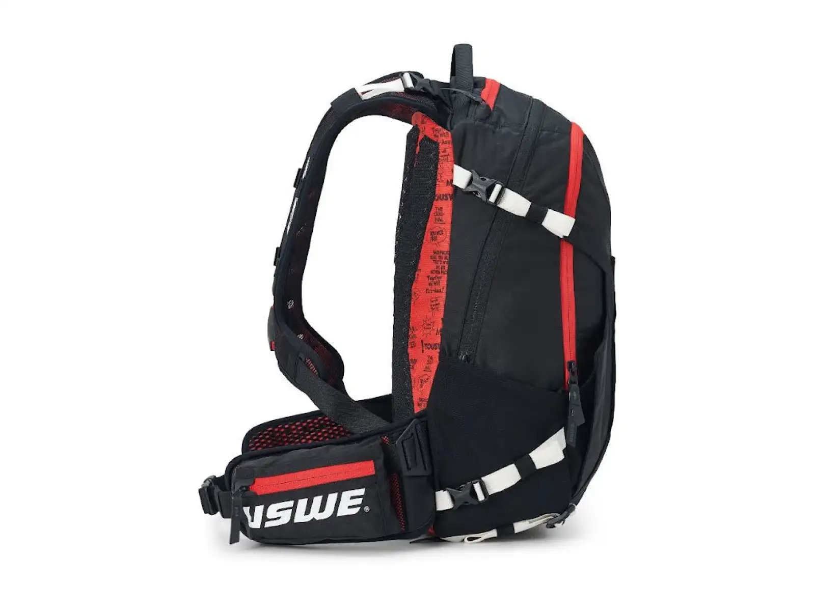 USWE Flow 16 backpack with back protector Black/Red 16 l