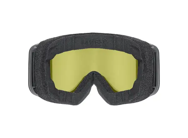 Uvex Pwdr Fm children's ski goggles Black Matt DL/Ruby On Green