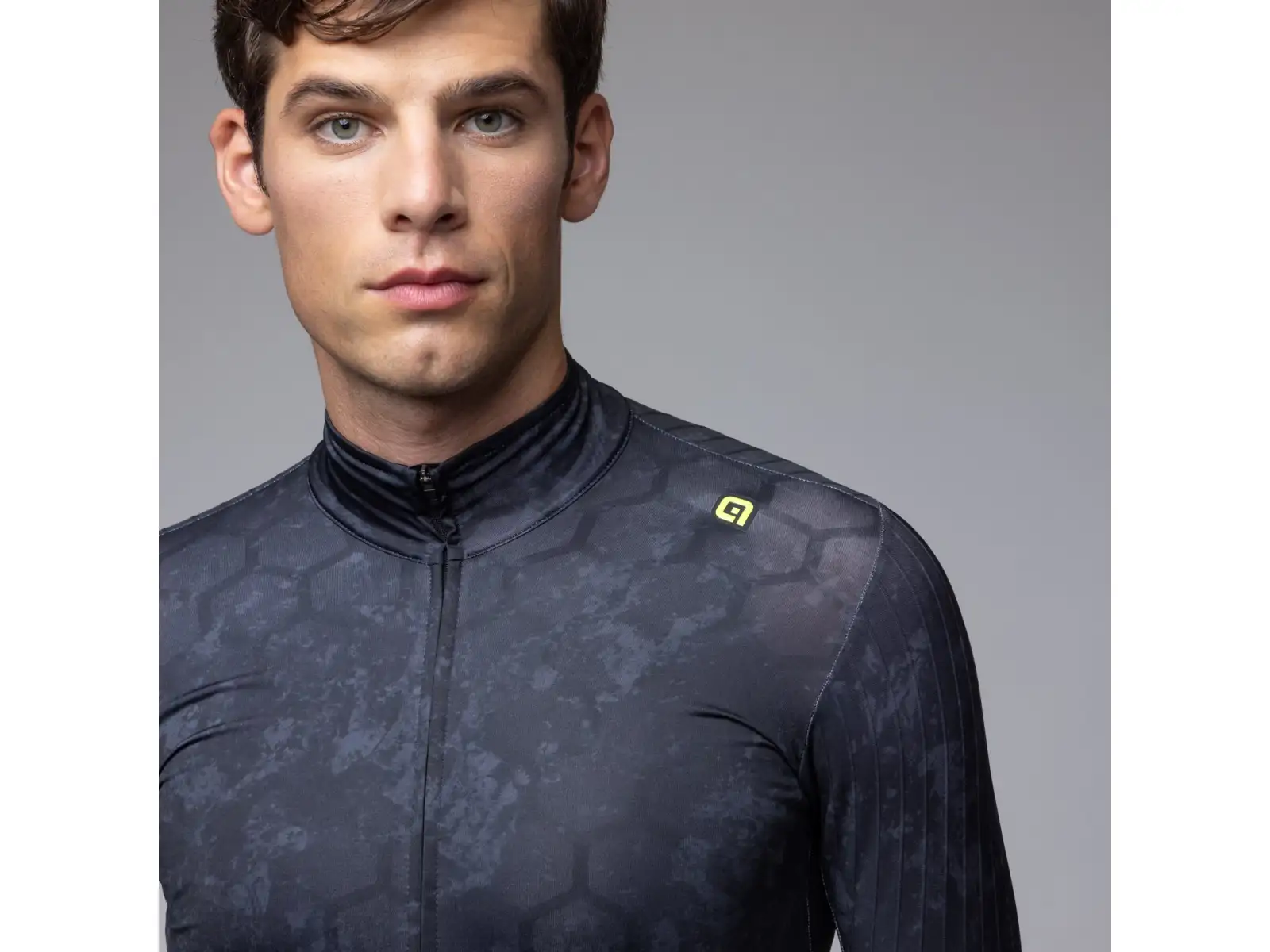 Alé R-EV1 Grafenium men's insulated cycling jersey Black