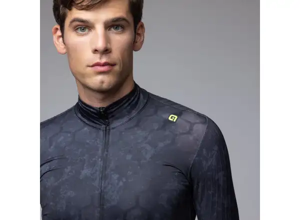 Alé R-EV1 Grafenium men's insulated cycling jersey Black