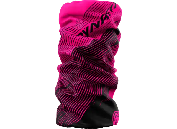 Dynafit Logo Neck Gaiter pink glo striped