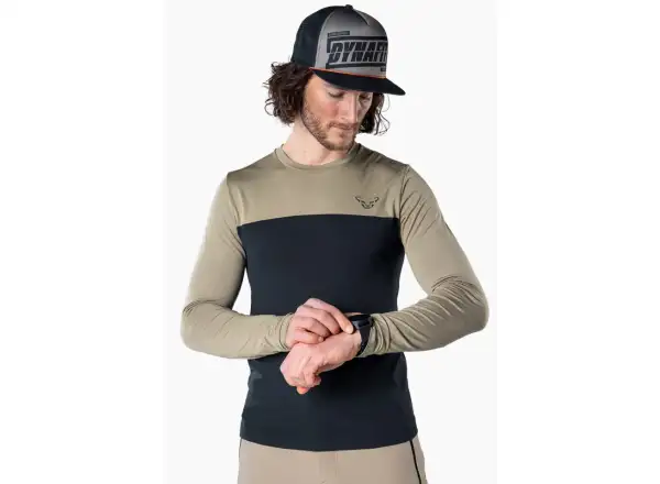 Dynafit Traverse S-Tech men's shirt long sleeve Blueberry/Rock Khaki
