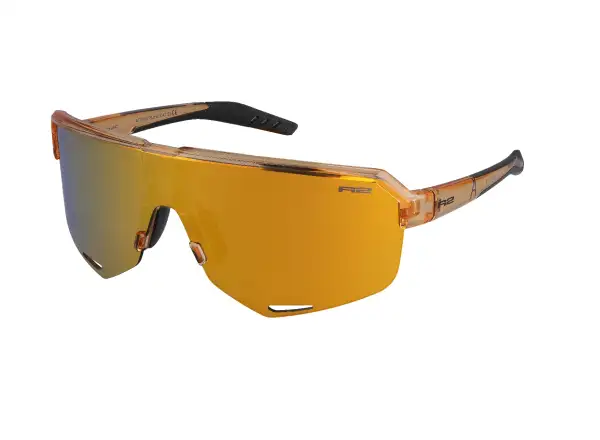 R2 Fluke sunglasses amber/brown/gold chrome
