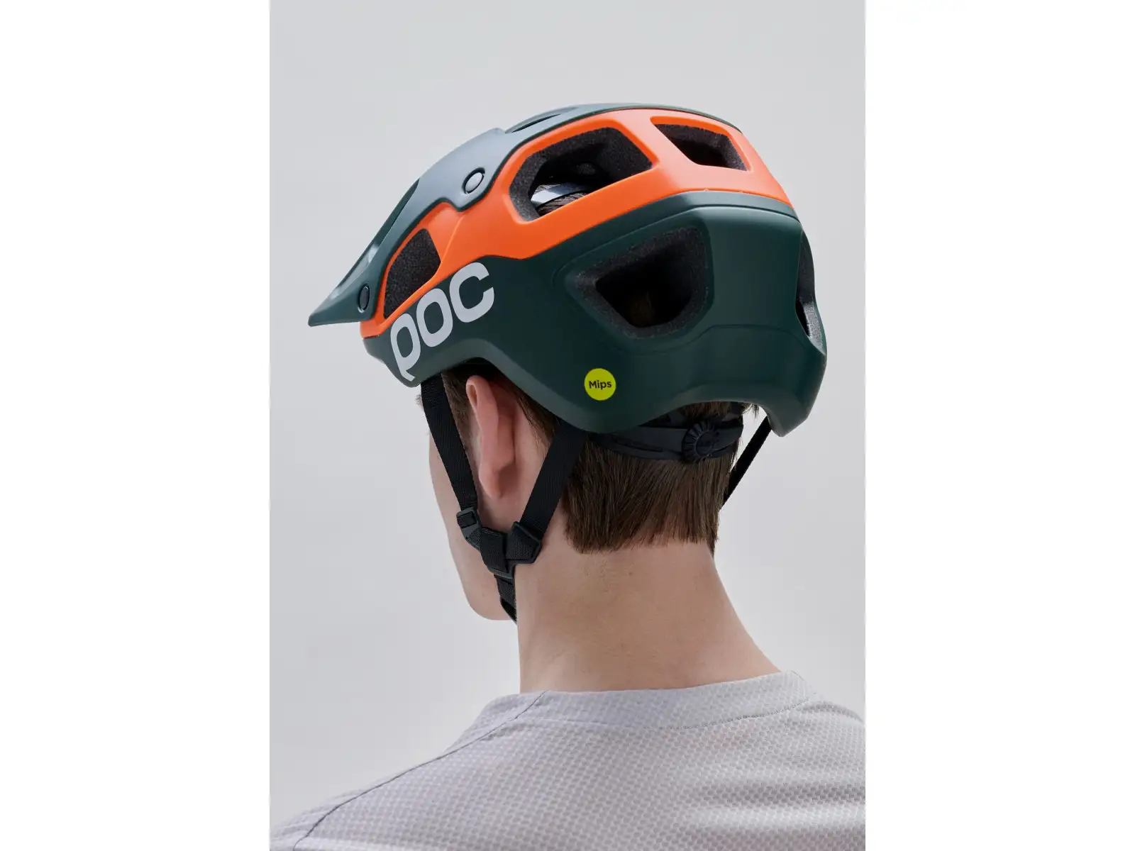 POC Cularis Pure MTB helmet Pargasite Green Matt/Fluorescent Orange Matt