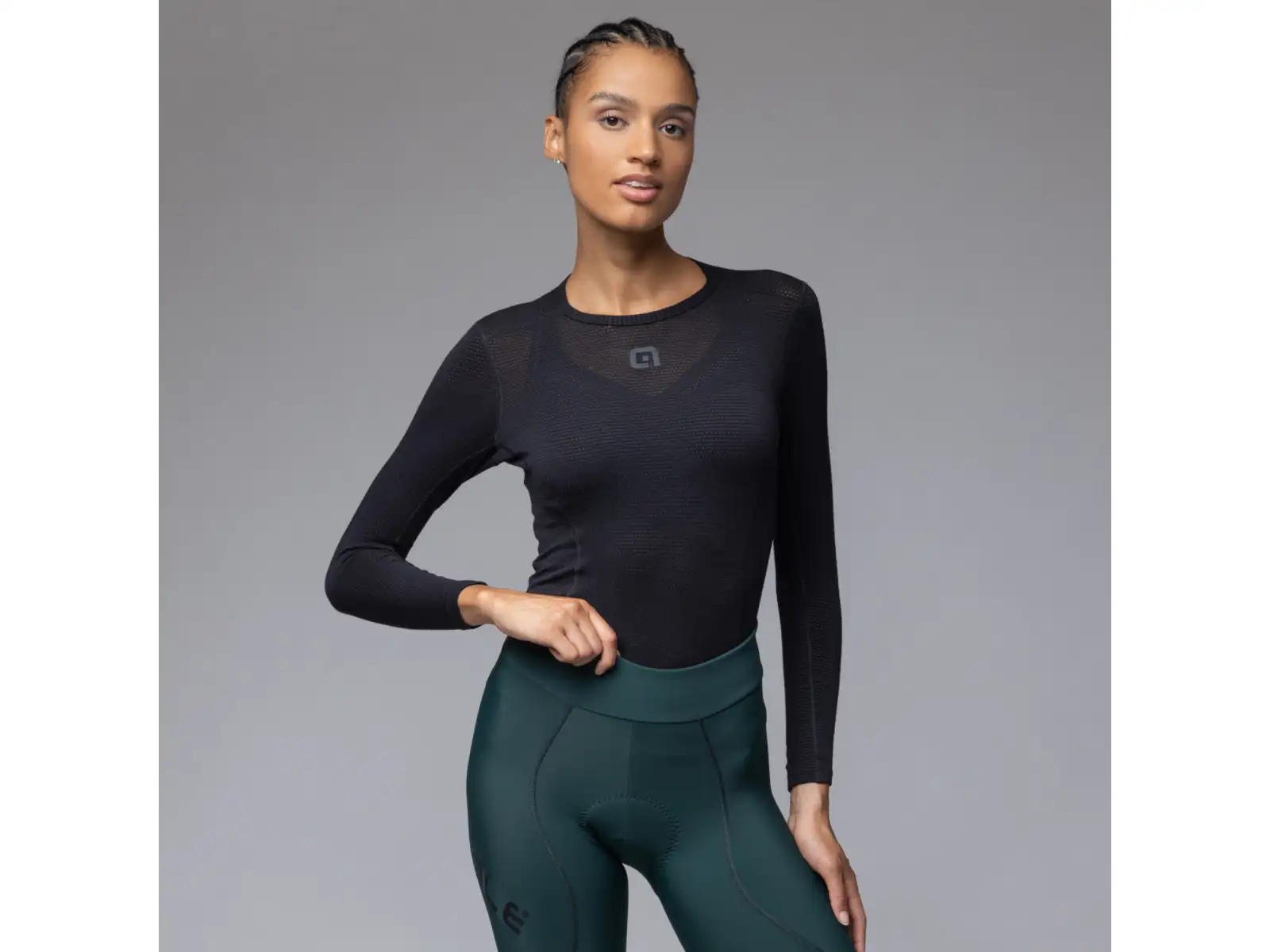 Alé Pragma Winter women's winter cycling pants Bottle Green