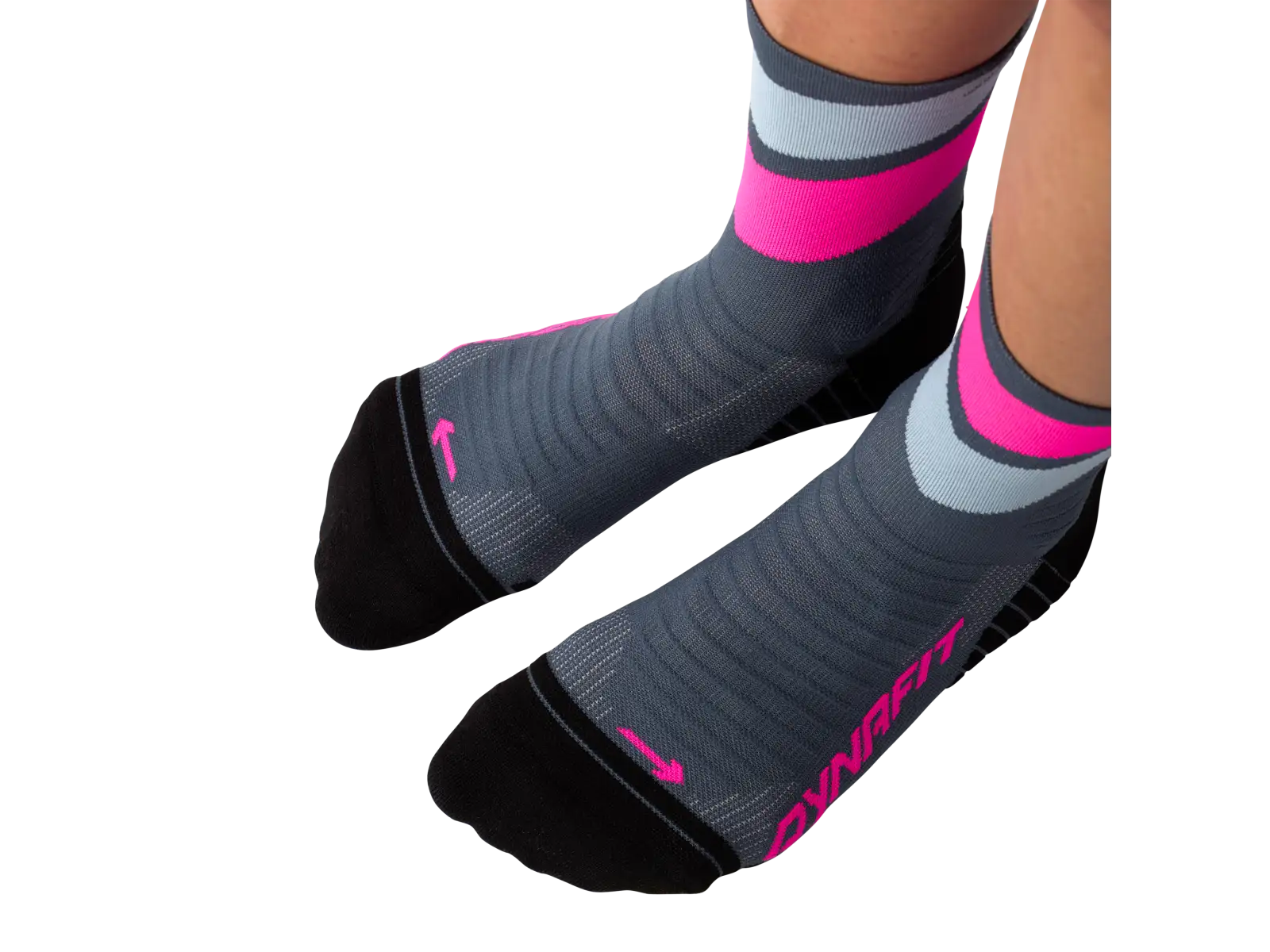 Dynafit Ultra Mid running socks Cinder/Pink Glo