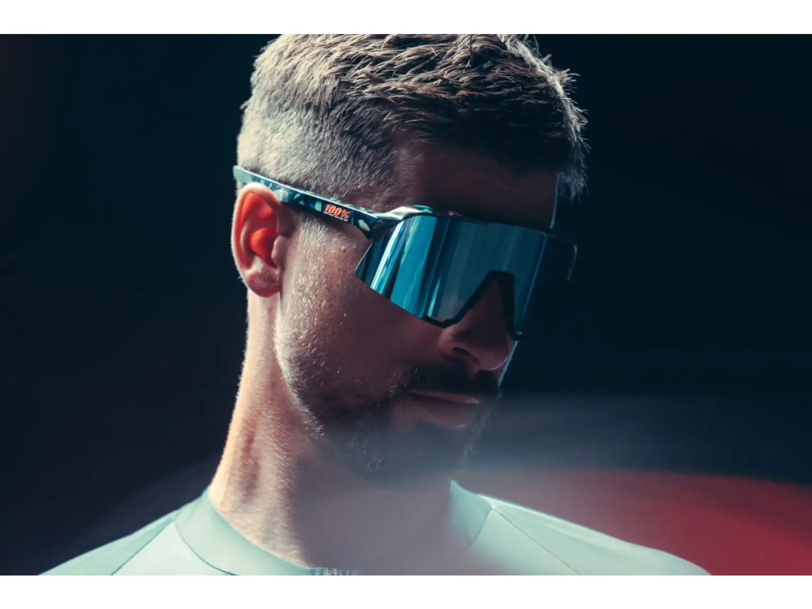 100% S3 HiPER Cycling Glasses Black Holographic/Blue Multilayer Mirror Lens