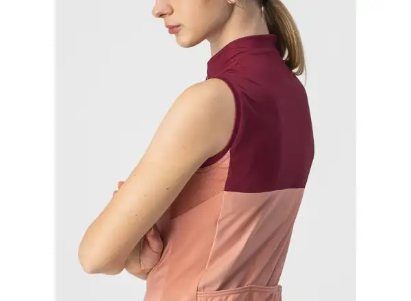 Castelli Velocissima women's jersey sleeveless blush/bordeaux