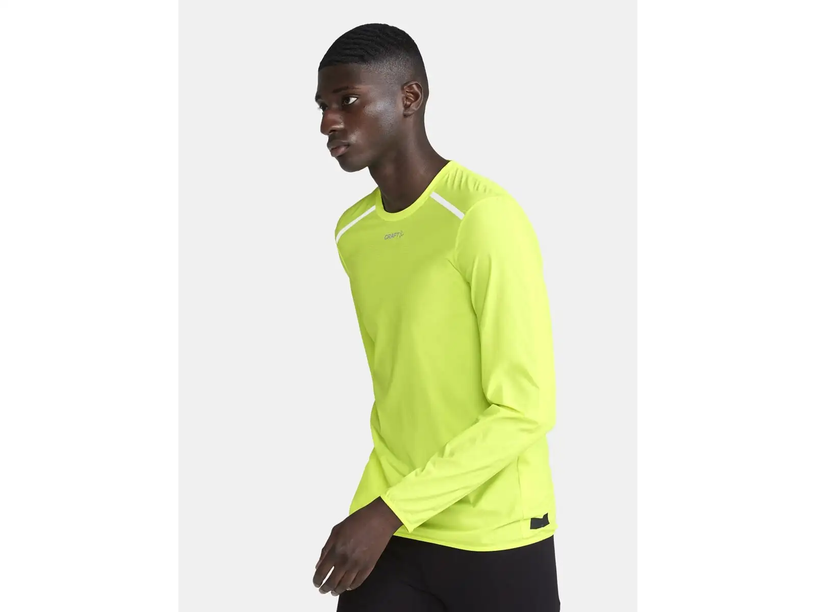 Craft Pro Hypervent Wind men's running shirt long sleeve yellow