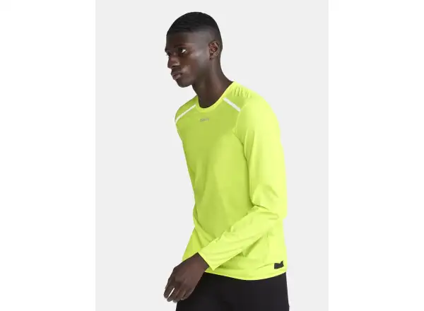 Craft Pro Hypervent Wind men's running shirt long sleeve yellow