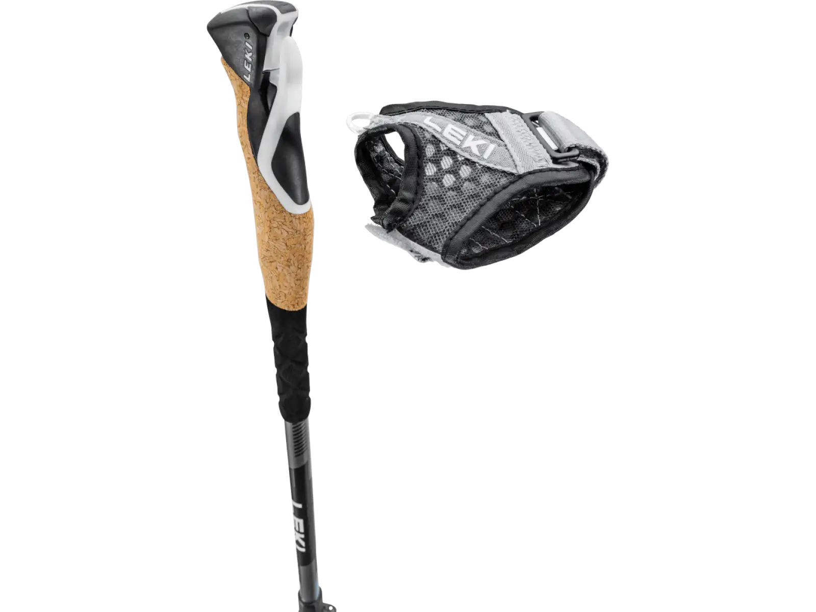 Leki Cross trekking poles Dark Anthracite/LightBlue size 100-135 cm