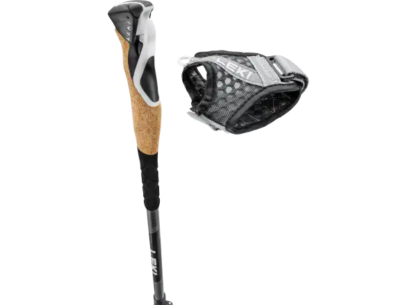 Leki Cross trekking poles Dark Anthracite/LightBlue size 100-135 cm