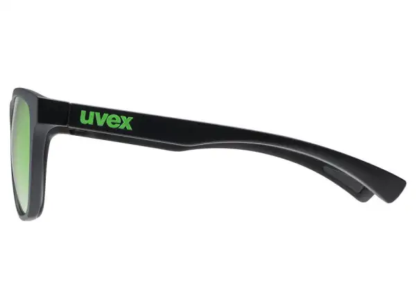 Uvex ESNTL Spirit glasses Black Matt/Mirror Green