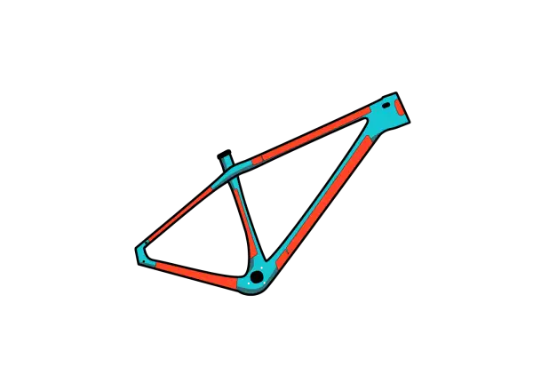 RideWrap set protective films for frame 60% coverage for hardtail mountain bikes