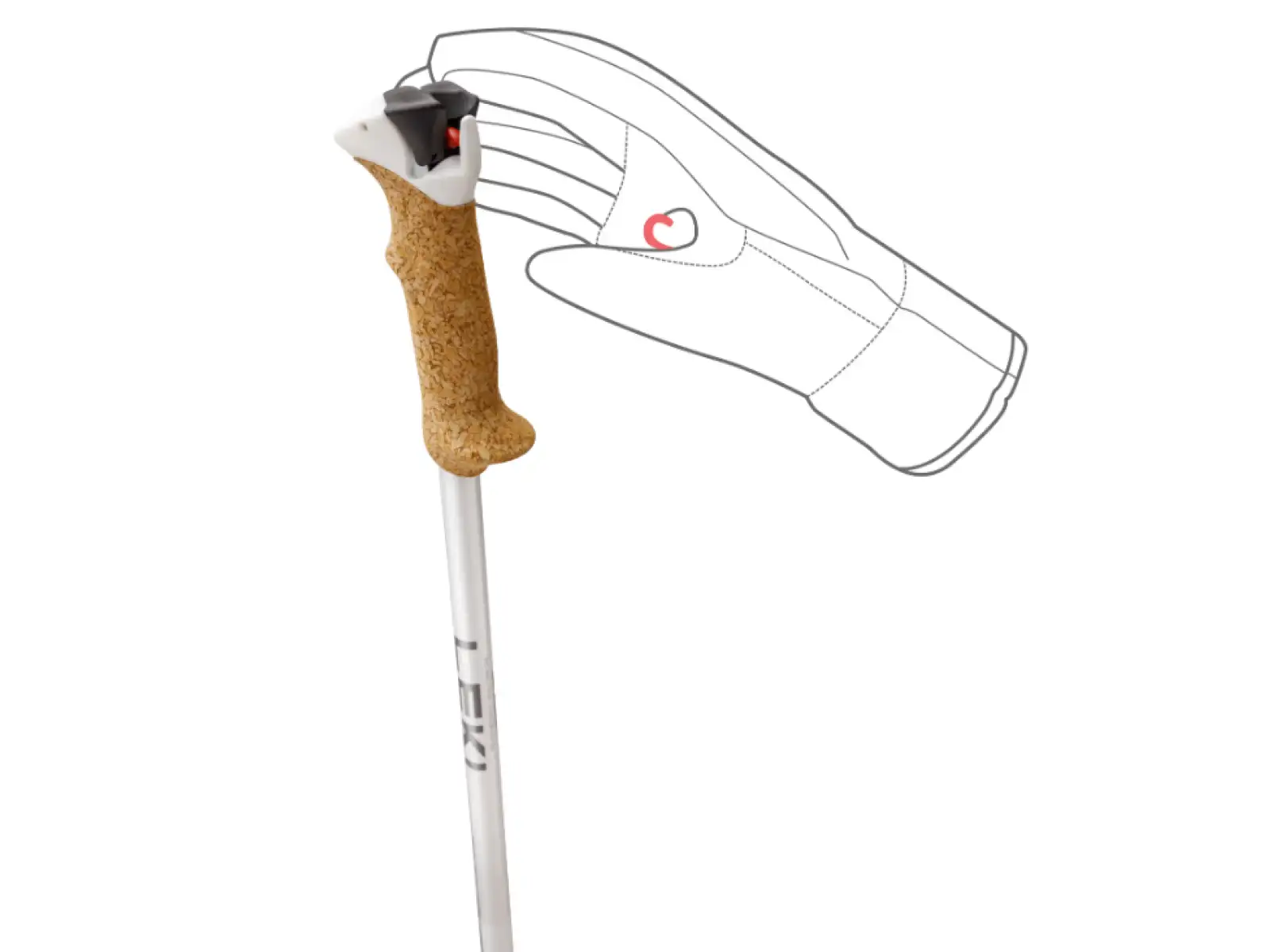 Leki Stella S alpine poles White/Silver/Whitegold
