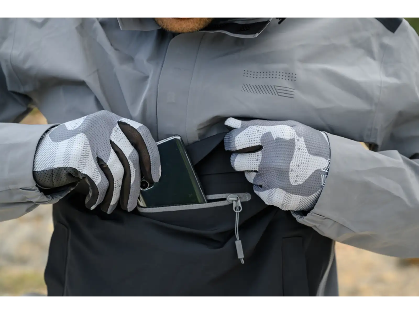 Silvini Saltaro men's gloves Charcoal/Cloud