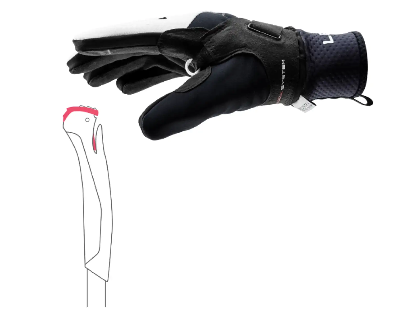 Leki PRC ThermoPlus Shark Women running gloves Black-White