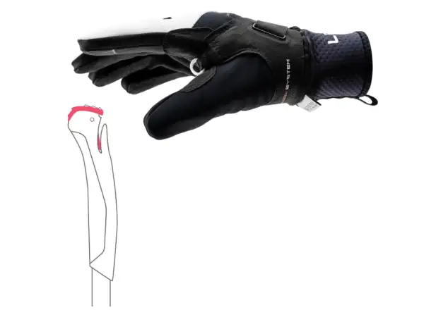 Leki PRC ThermoPlus Shark Women running gloves Black-White