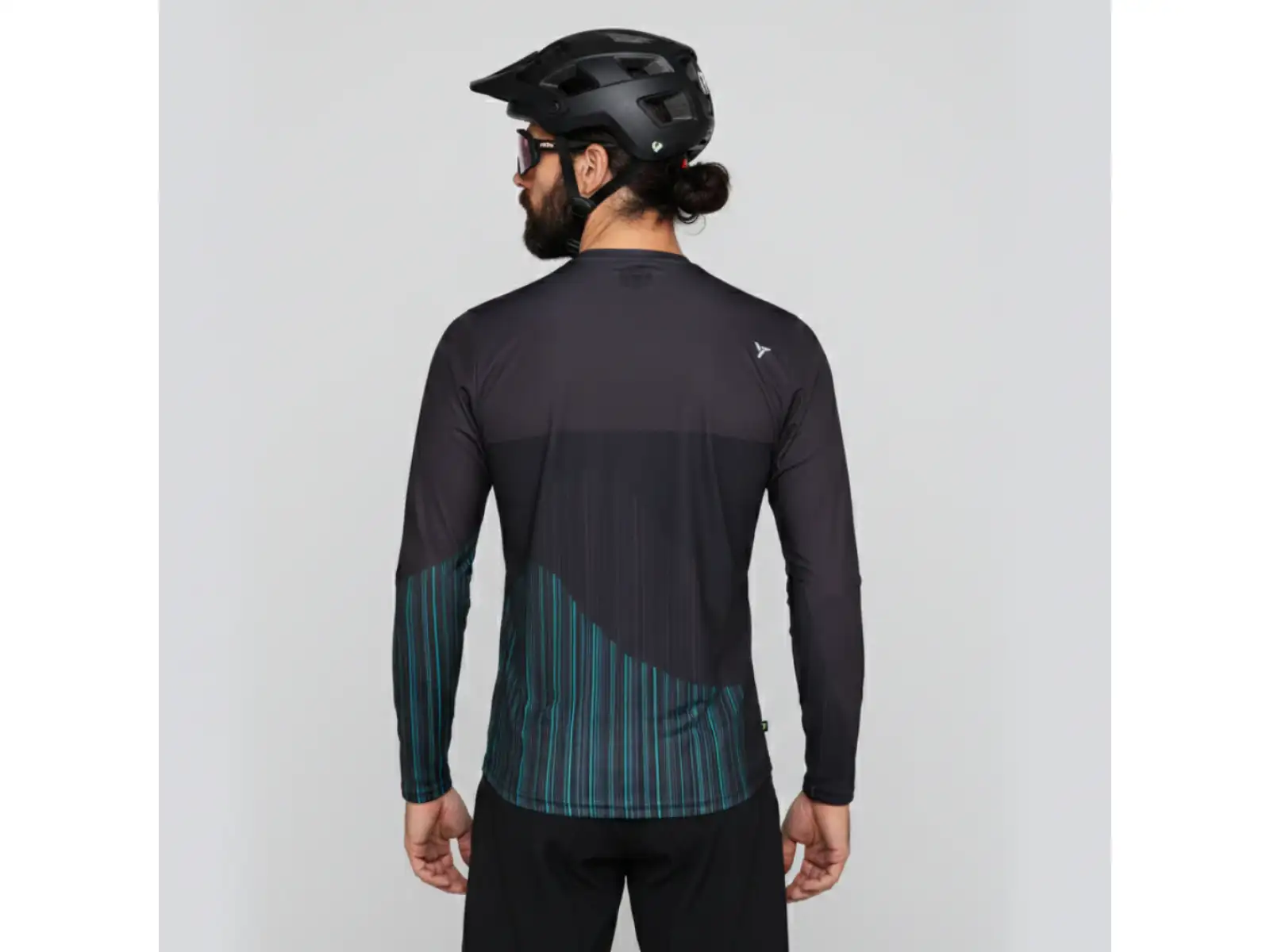 Silvini Ello men's loose jersey long sleeve Black/Olive